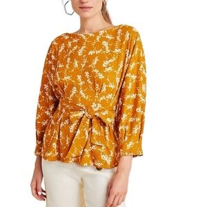 Anthropologie Amber dolman-sleeved tie waist blouse size S excellent condition